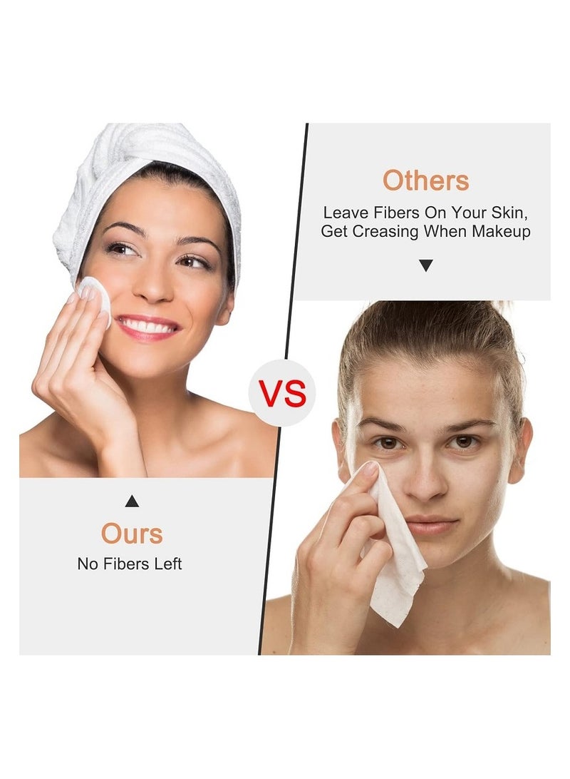 80 Pieces Cotton Round Makeup Remover Pads - Hypoallergenic, Lint-Free, 100% Cotton Wipes - Eye Pads for Face Cleansing, Makeup Removal, Face Toner, Nail Polish Remover - Image 3