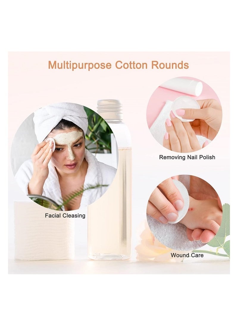 80 Pieces Cotton Round Makeup Remover Pads - Hypoallergenic, Lint-Free, 100% Cotton Wipes - Eye Pads for Face Cleansing, Makeup Removal, Face Toner, Nail Polish Remover - Image 5