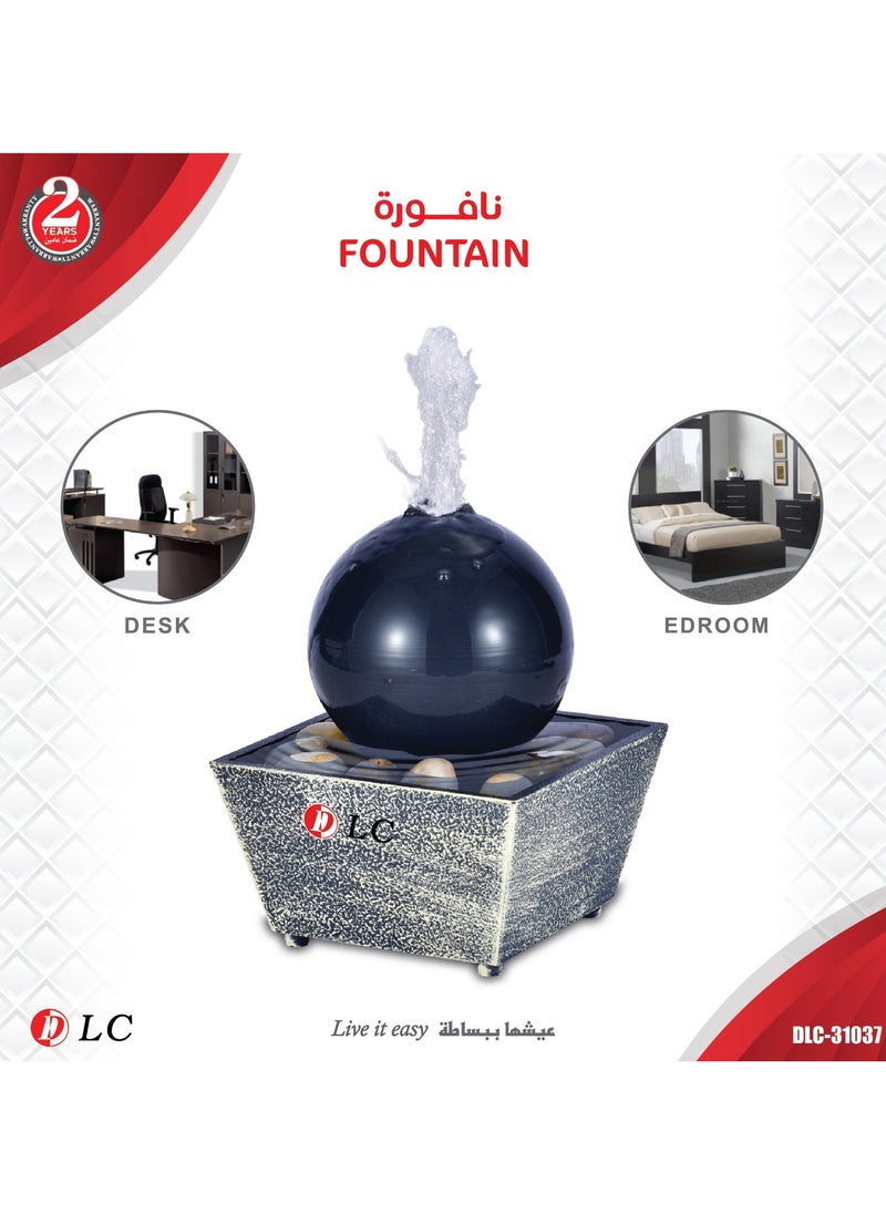 DLC Tabletop Ball Fountain Waterfalls,Irregular Stone Water Fountain Indoor for Relaxation,Home/Office Decoration Meditiation Water Resin, House Warming Gifts DLC-31039  - Image 1