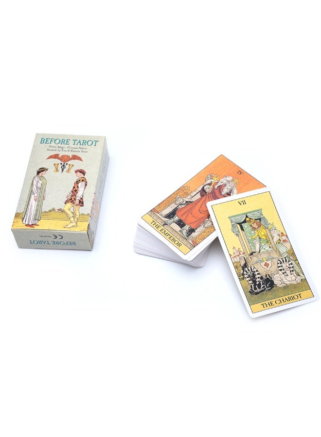 NIBEMINENT Before Tarot Cards: Early Tarot Card Set, Suitable for Beginners, Traditional Images, Occult Card Divination, Wooden Board Game, Hit Rate Game, Gathering Game - Image 2
