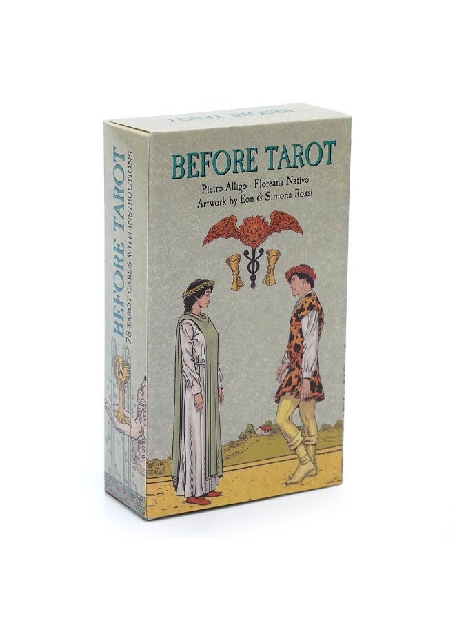 NIBEMINENT Before Tarot Cards: Early Tarot Card Set, Suitable for Beginners, Traditional Images, Occult Card Divination, Wooden Board Game, Hit Rate Game, Gathering Game - Image 1