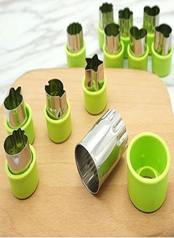 BuyLift 12pcs Vegetable Cutter Shapes Set & 4-in-1 Melon Baller Scoop – Stainless Steel Cookie Cutters, Fruit Scooper, Seed Remover & Carving Tools | Fun Food Molds for Kids & Kitchen Accessories - Image 3