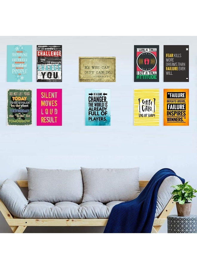 Paper Plane Design Quote and Motivational Poster Set of 10 - Image 5