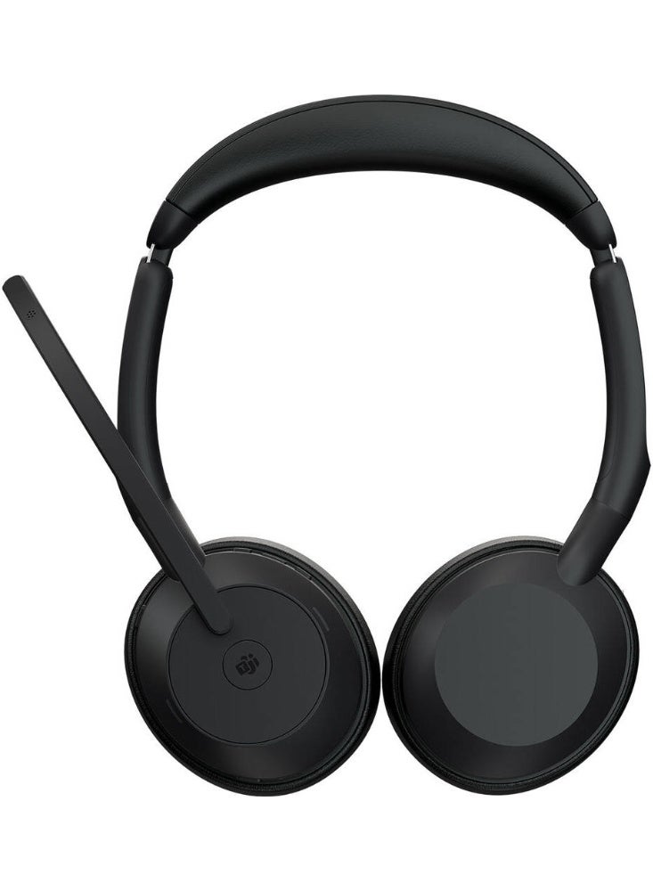 Jabra Evolve2 55 UC Stereo Wireless Headset with ANC, Bluetooth 5.2, Noise-Cancelling Microphone, Dual Device Connectivity, USB-A, Up to 16 Hours Talk Time, 18 Hours Music, 30m Wireless Range, Jabra Link 390 – Black | 25599-989-999 Black - Image 5