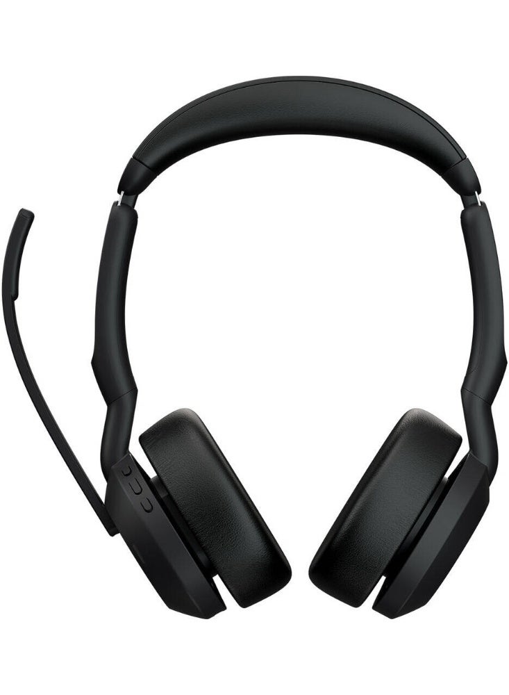Jabra Evolve2 55 UC Stereo Wireless Headset with ANC, Bluetooth 5.2, Noise-Cancelling Microphone, Dual Device Connectivity, USB-A, Up to 16 Hours Talk Time, 18 Hours Music, 30m Wireless Range, Jabra Link 390 – Black | 25599-989-999 Black - Image 3