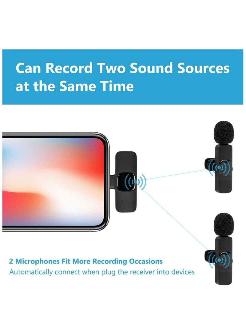 ميكروفون لافاليير لاسلكي لجهاز iPhone و iPad، ميكروفون لاسلكي سهل الاستخدام للتسجيل، البث المباشر، يوتيوب، تيك توك، فيسبوك، تقليل الضوضاء وتزامن تلقائي - Image 3
