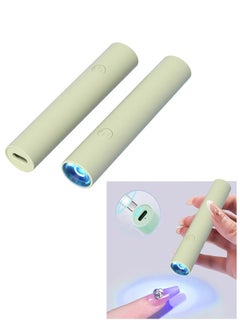 ZVEV Wireless Handheld UV Light For Gel Nails, Mini Nail Dryer, Portable Gel Polish Curing Lamp, Perfect Gift for Girls（Green）  - Image 1