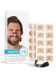 15 Pairs Breathing Nasal Strip Starter Kit  Boost Oxygen Intake, Reduce Snoring, Improve Sleep Quality  Sweat Resistant  Safe Nasal Strips  Snoring Solution