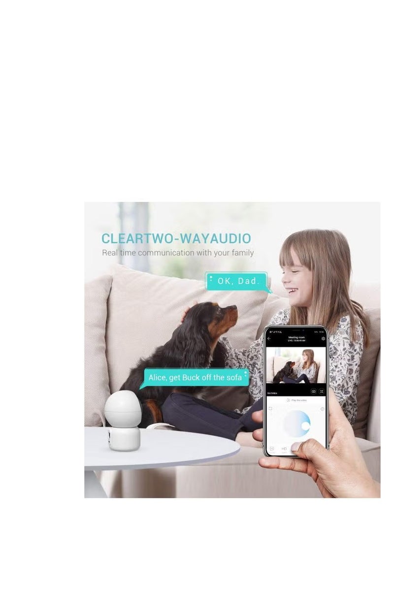 HeimVision HM203 1080P Security Camera With Smart Night Vision/Ptz/Two-Way Audio, 2.4GHz Wireless Home Surveillance IP Camera For Baby/Elder/Pet/Nanny Monitor, Cloud Service/Microsd Support - Image 3