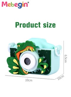 MEBEGIN Dinosaur Shape Kids Toy Camera for Kids 1080P HD Toddler Digital Video Camera with 16G SD Card,Portable HD 48 Million Pixels Kids Selfie Camera Perfect Birthday Gifts Green  - Image 2