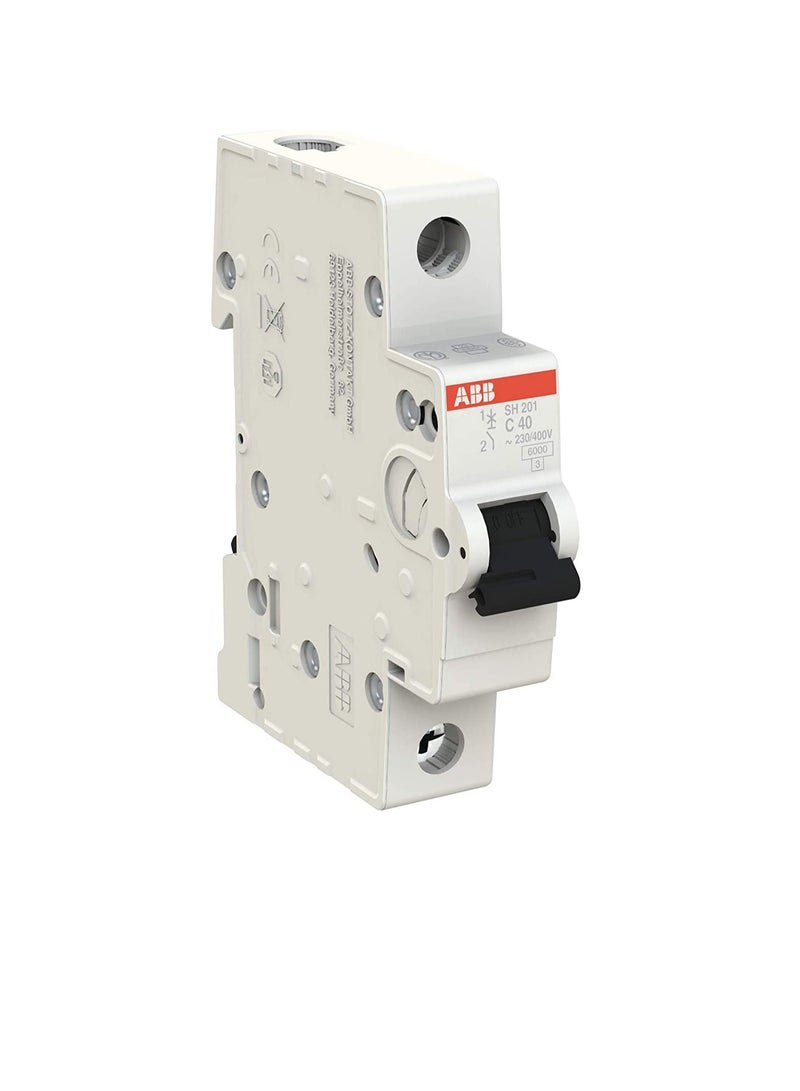 ABB Miniature Circuit Breaker 40A SP MCB 6KA TYPE C SH201-C40 2CDS211001R0404 - Image 3