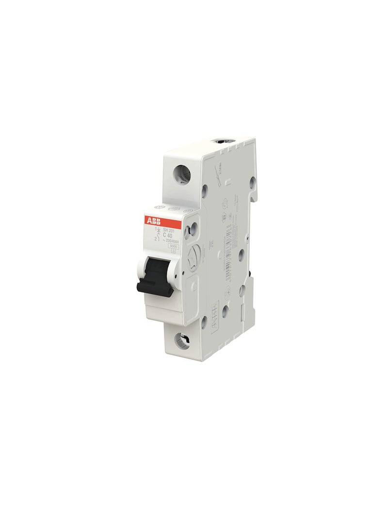 ABB Miniature Circuit Breaker 40A SP MCB 6KA TYPE C SH201-C40 2CDS211001R0404 - Image 2