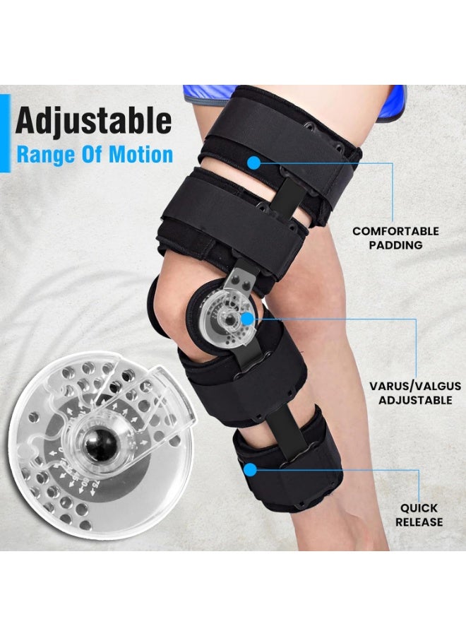 YelaJoy Hinged ROM Knee Brace with Side Stabilizers and  Locking Dials, Post Op Knee Immobilizer for Arthritis ACL, MCL and PCL, Meniscus Tear Injurie/Knee Pain Medical Orthopedic Support - Image 2