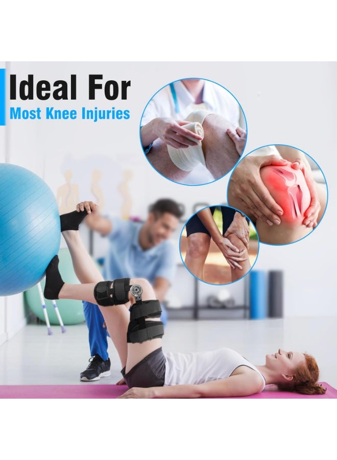 YelaJoy Hinged ROM Knee Brace with Side Stabilizers and  Locking Dials, Post Op Knee Immobilizer for Arthritis ACL, MCL and PCL, Meniscus Tear Injurie/Knee Pain Medical Orthopedic Support - Image 4