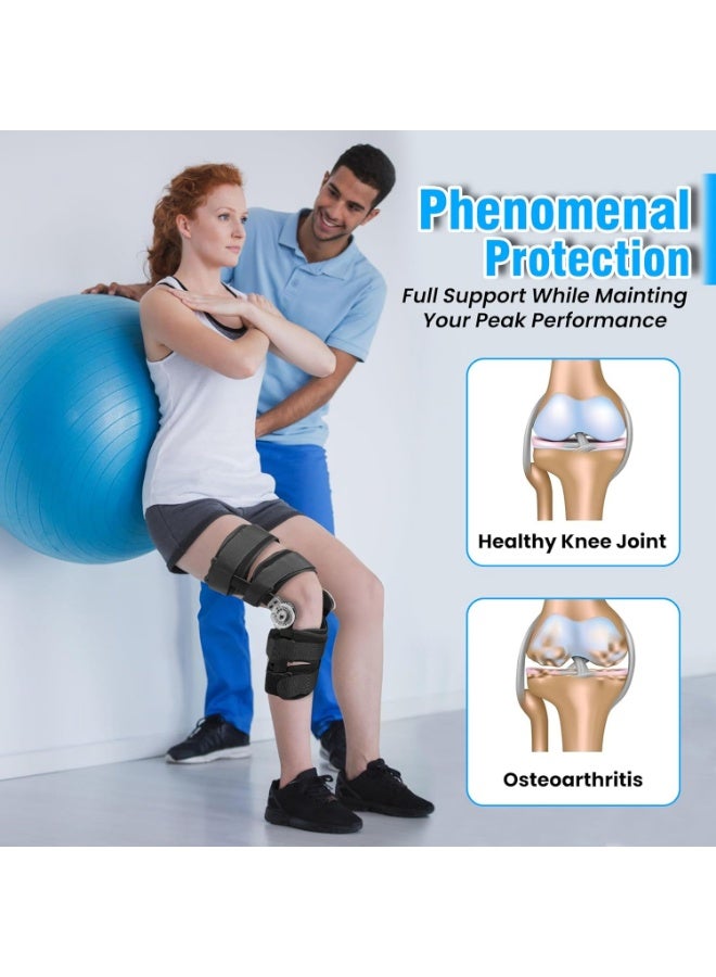 YelaJoy Hinged ROM Knee Brace with Side Stabilizers and  Locking Dials, Post Op Knee Immobilizer for Arthritis ACL, MCL and PCL, Meniscus Tear Injurie/Knee Pain Medical Orthopedic Support - Image 3