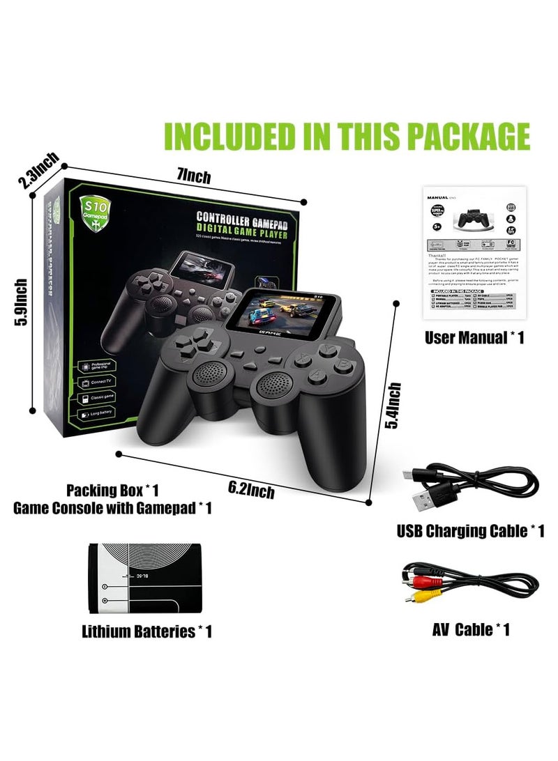 جهاز تشغيل العاب الفيديو الرقمية محمول باليد  في 1 بتصميم كلاسيكي كلاسيكي محمول مع بطارية قابلة لاعادة الشحن، هدية العاب للاطفال الاولاد والبنات - Image 2