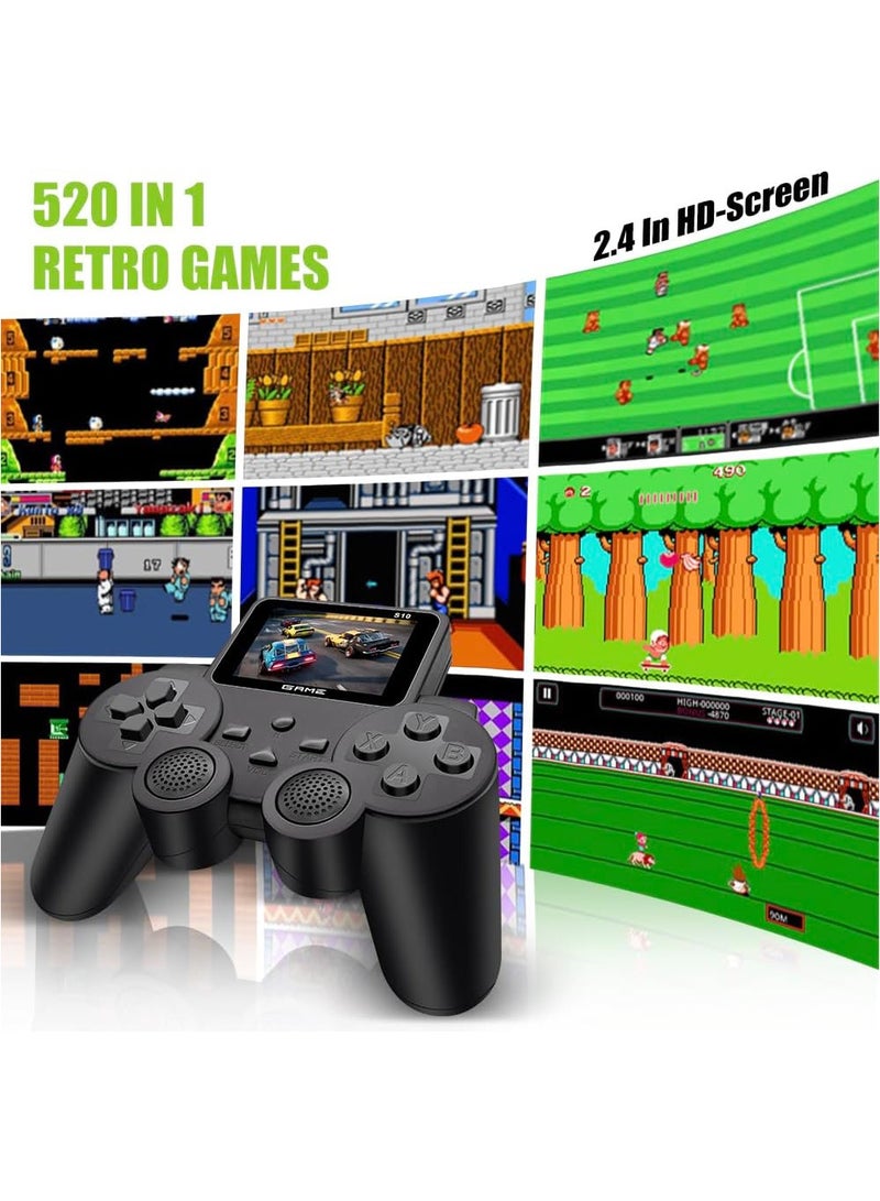 جهاز تشغيل العاب الفيديو الرقمية محمول باليد  في 1 بتصميم كلاسيكي كلاسيكي محمول مع بطارية قابلة لاعادة الشحن، هدية العاب للاطفال الاولاد والبنات - Image 4