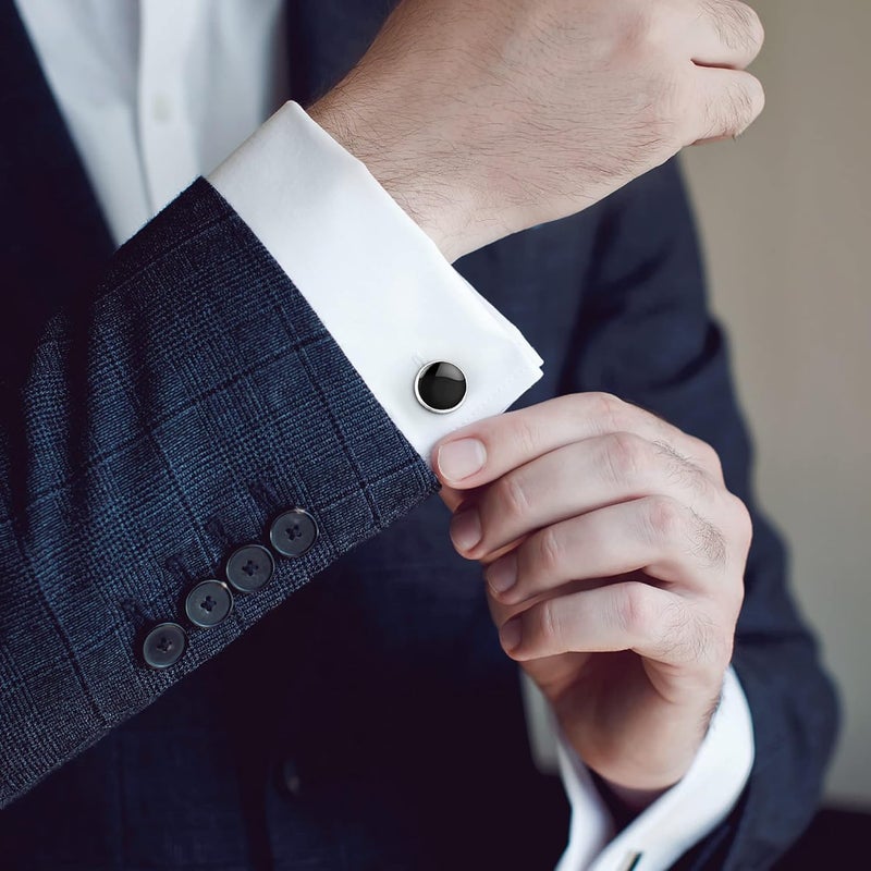 Zealmer 316L Stainless Steel Cufflinks Shirt Studs Business Wedding Gifts for Men - Image 4