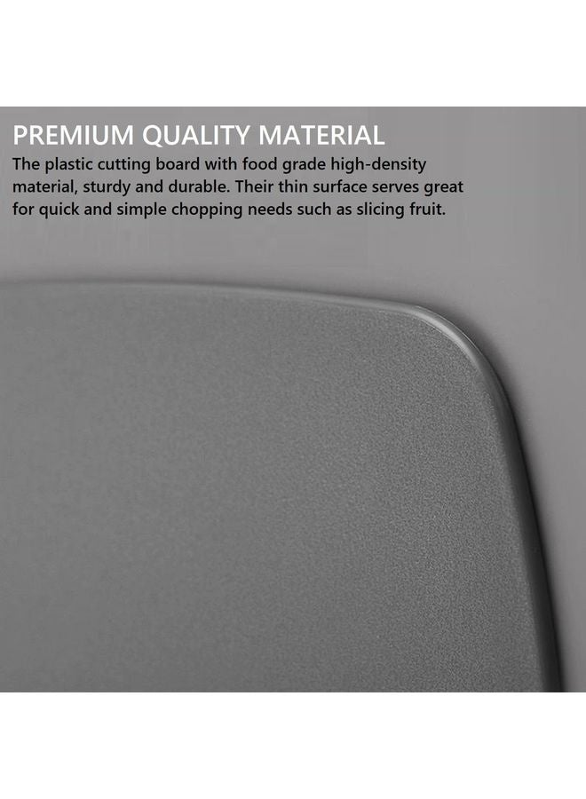 هومستر ألواح التقطيع للمطبخ، لوحة التقطيع البلاستيكية مجموعة من 3، ألواح تقطيع سميكة للحوم، والخضروات، والفواكه، مع مقبض الإمساك السهل، غسالة الأطباق آمنة - Image 4
