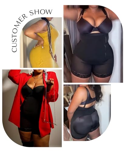 SHAPELLX Plus Size Shapewear Tummy Control Corset Bodysuit Side Zipper Body Shaper Waist Shaper Butt Lifting Shapewear Shaping Bodysuit (Brown, Medium) - Image 5