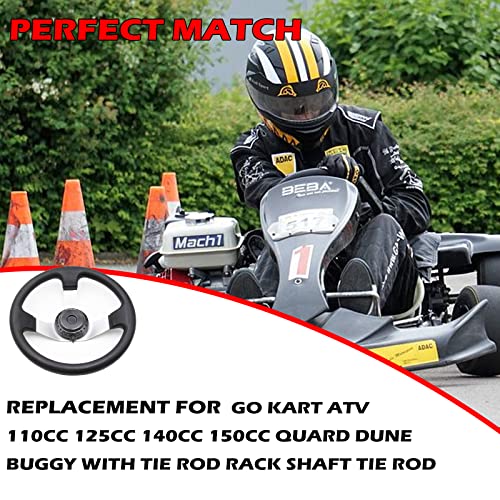 PRO BAT عجلة قيادة كارتينج برو بات 300 مم/11.8'' مجموعة فولاذية مع عمود تروس 420 مم/16.5'' بديل لعمود الربط لكارتينج كارت ATV UTV 110cc 125cc 140cc 150cc - Image 5