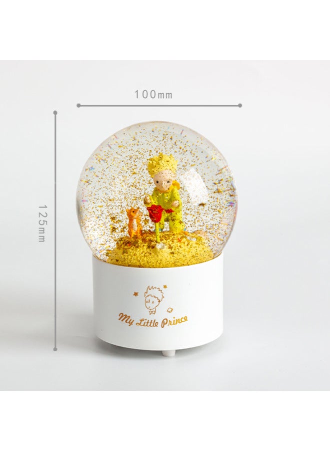 كرة ندفة الثلج المحيطة بالكريستال من Rose Little Prince هدية عيد ميلاد للفتيات في عيد الحب هدية التخرج صندوق الموسيقى - اللون: صندوق خطوبة ساحر - Image 2