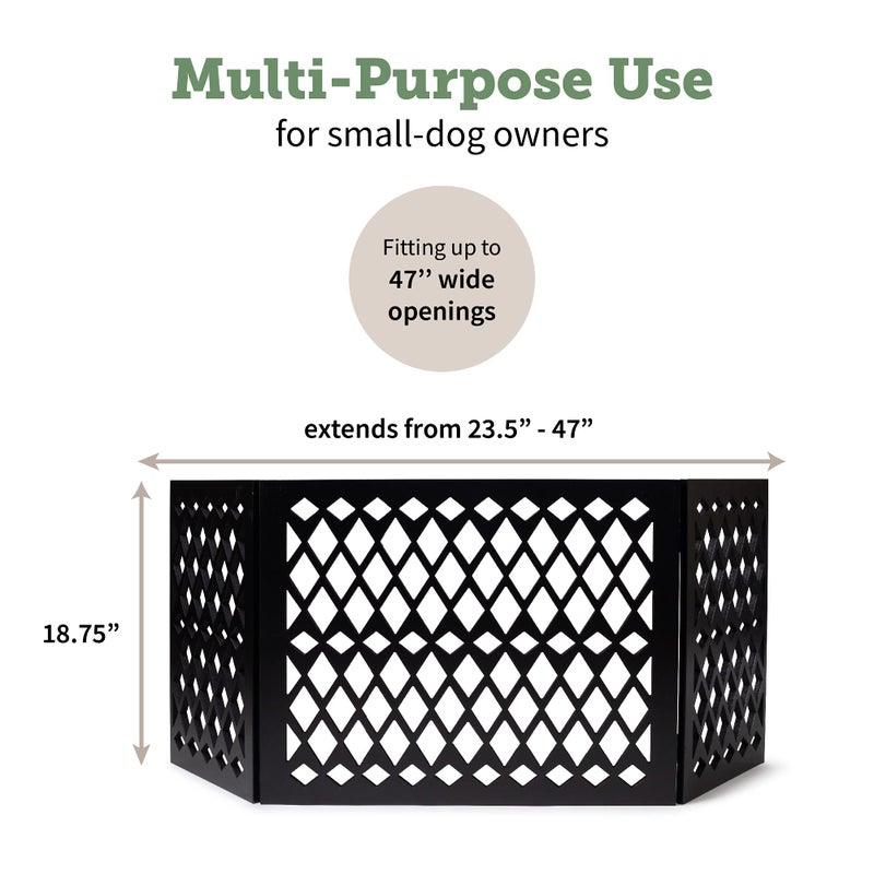 Hoovy Free Standing Pet Gate | Pet Gate for Small Dogs | Free Standing Dog Gate for Stairs | Freestanding Dog Gates for Doorways | Freestanding Pet Gates | Width 23.5-47 inch | Height 18.75 inch (Diamond) - Image 5