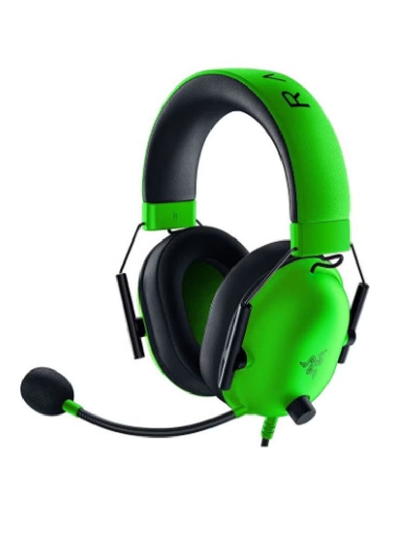 RAZER - Blackshark V2 X Gaming Headset: 7.1 Surround Sound 50mm Drivers Memory Foam Cushion For Pc, Ps4, Ps5, Switch, Xbox One, Xbox Series X & S, Mobile 3.5mm Audio Jack Green, Standard - Image 1