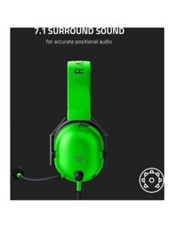RAZER Blackshark V2 X Gaming Headset: 7.1 Surround Sound 50mm Drivers Memory Foam Cushion For Pc, Ps4, Ps5, Switch, Xbox One, Xbox Series X & S, Mobile 3.5mm Audio Jack Green, Standard  - Image 5