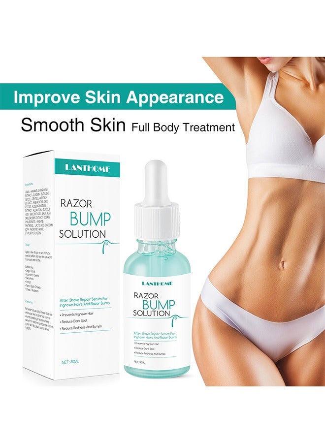 Lanthome Razor Bump Solution,Hair Growth Inhibitor Safe and Gentle Repair serum, Delay Hair Growth, No Black Spots 30ml - Image 2