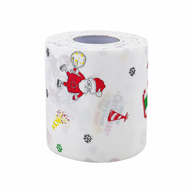 Santa Claus Christmas Pattern Series Printed Toilet Paper Christmas Roll Printed Toilet Paper Christmas Toilet Roll - Image 1
