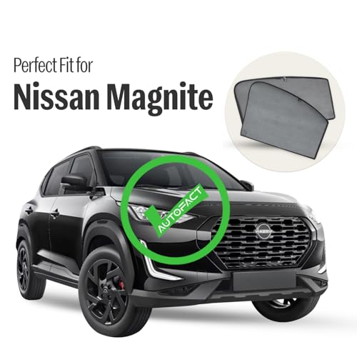 Autofact Car Sunshades for Nissan Magnite, UV Protection, Useful Car Accessories, Custom fit Sun Shades for Side Windows, Set of 4 - Image 2