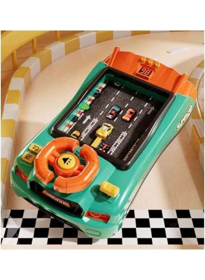 Musical Steering Wheel Toys Toddler Simulated Driving Racing Car Game with Sound Age 3+ Year Old, Interactive Educational Learning Race Car Toy for Boys and Girls Birthday Gift(Green) - Image 3