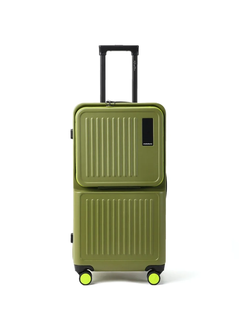 Mokobara The Transit Trunk - Polycarbonate Material | So Matcha Limeray, Green