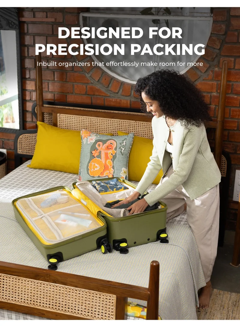 Mokobara The Transit Trunk - Polycarbonate Material | So Matcha Limeray, Green