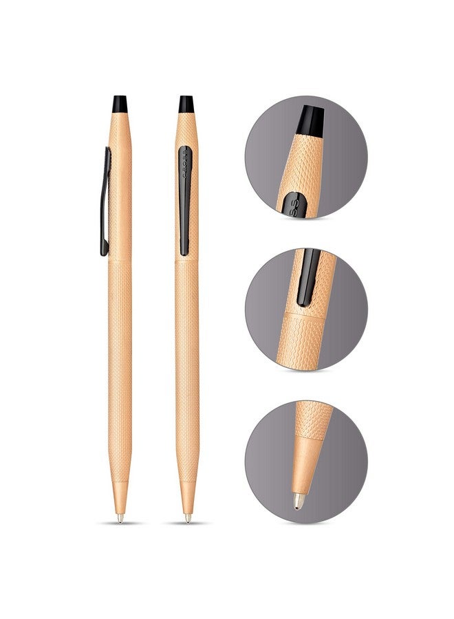 كروس قلم حبر جاف كروس كلاسيك سينشري، مطلي بالذهب الوردي، مطلي بتقنية PVD - Image 2