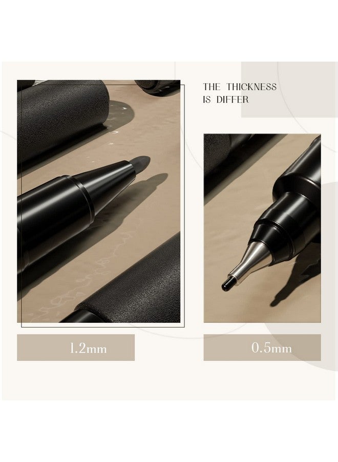 ديلي أقلام تحديد دائمة بطرفين، 12 قطعة، باللون الأسود | رأس رفيع ورأس رفيع للغاية | للتوقيع والعلامات، رائحة منخفضة وغير سامة - Image 2