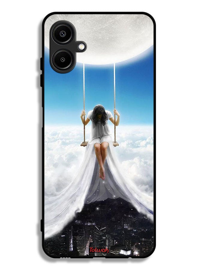 Tolwak Samsung Galaxy M06 5G Protective Case Cover Moon Clouds Town Art - Image 1