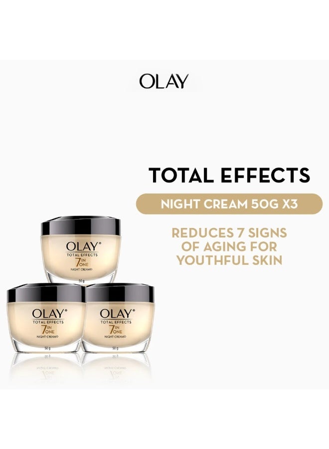 Olay Total Effects 7 In One Anti Ageing Night Cream 50g [Bundle of 3] - Image 1