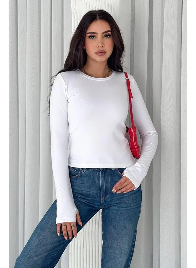 Noa Noa Women’s Mesh-Textured Long Sleeve Blouse – Light & Bold Style