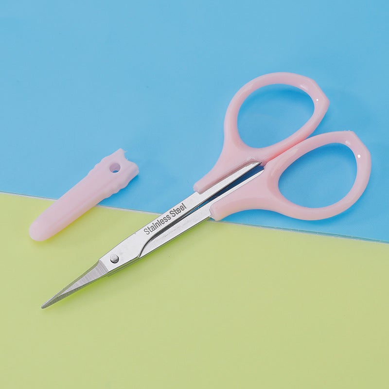 Twist Stick Puppy Grooming Scissors Pink handle tip scissors [with scissors cover]