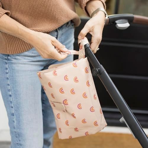 Tiny Twinkle Portable Diaper Changing Pad – Foldable, Waterproof & Compact Travel Changing Mat with Storage | Smart Wipes Pocket for On-The-Go Parents(Boho Rainbow) - Image 5