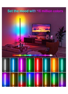 بيوينتي RGB Color Changing Corner Lamp – Smart LED Floor Lamp with APP  Remote Control, Reactive Music Mode, DIY Mode, Dimmable Modern Metal Standing Lamp 125cm  - Image 2