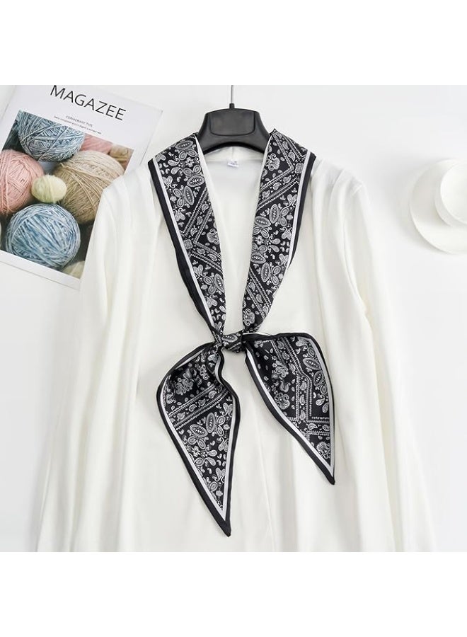 Silk Like Scarf for Women Neck Scarf Belt Satin Scarf for Hair Tie Fashion Purse Scarf for Handbag Accessories Charm - Image 3