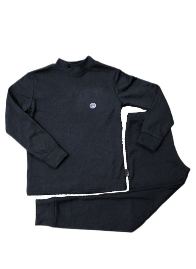 Bashayer Black winter pajamas for boys Medium collar  - Image 1