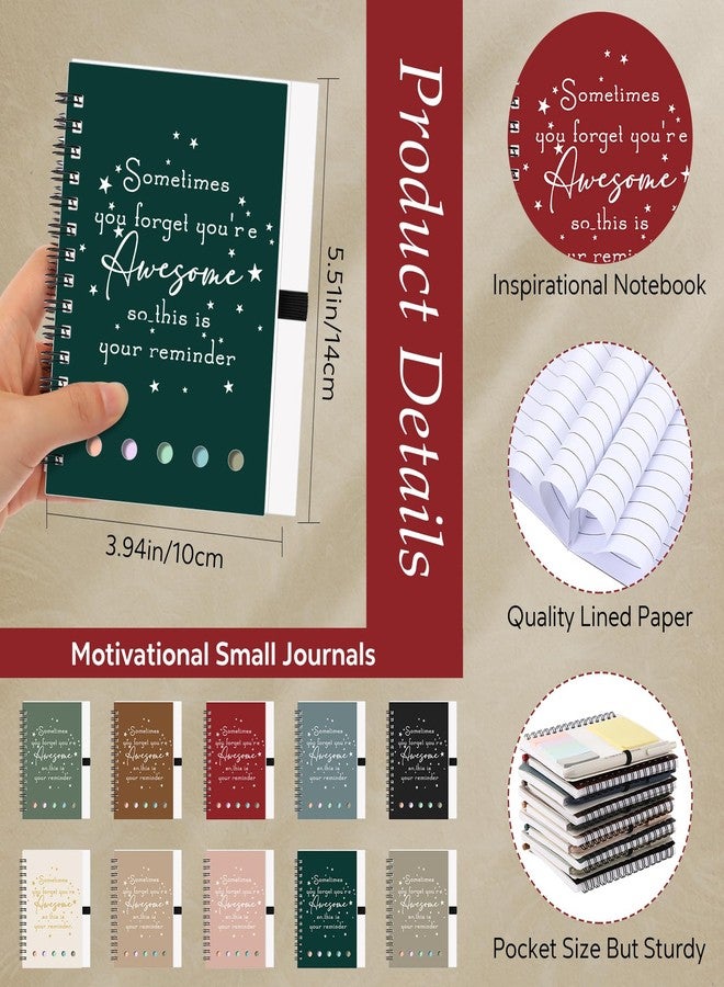 Chuangdi 10 Sets Back to School Teacher Gifts Appreciation Journal Inspirational Notebook with Sticky Notepad Ballpoint Pen Bulk Thank You Gifts for Student Staff Team Coworker Nurse(Morandi) - Image 2