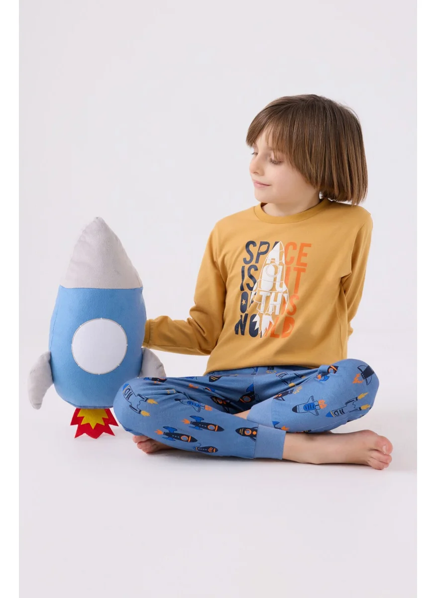 رولي بولي Boy Long Sleeve Pajama Set RP3442 Mustard