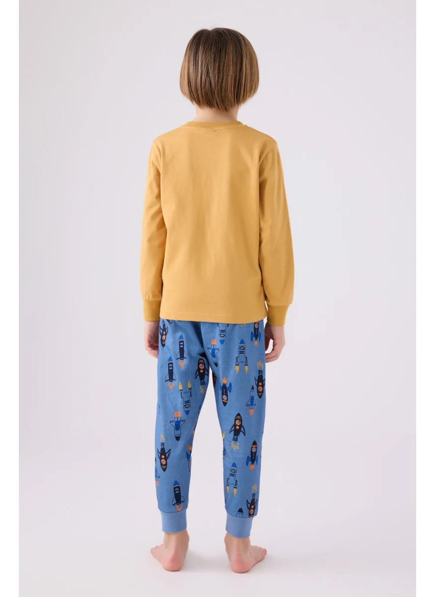 رولي بولي Boy Long Sleeve Pajama Set RP3442 Mustard