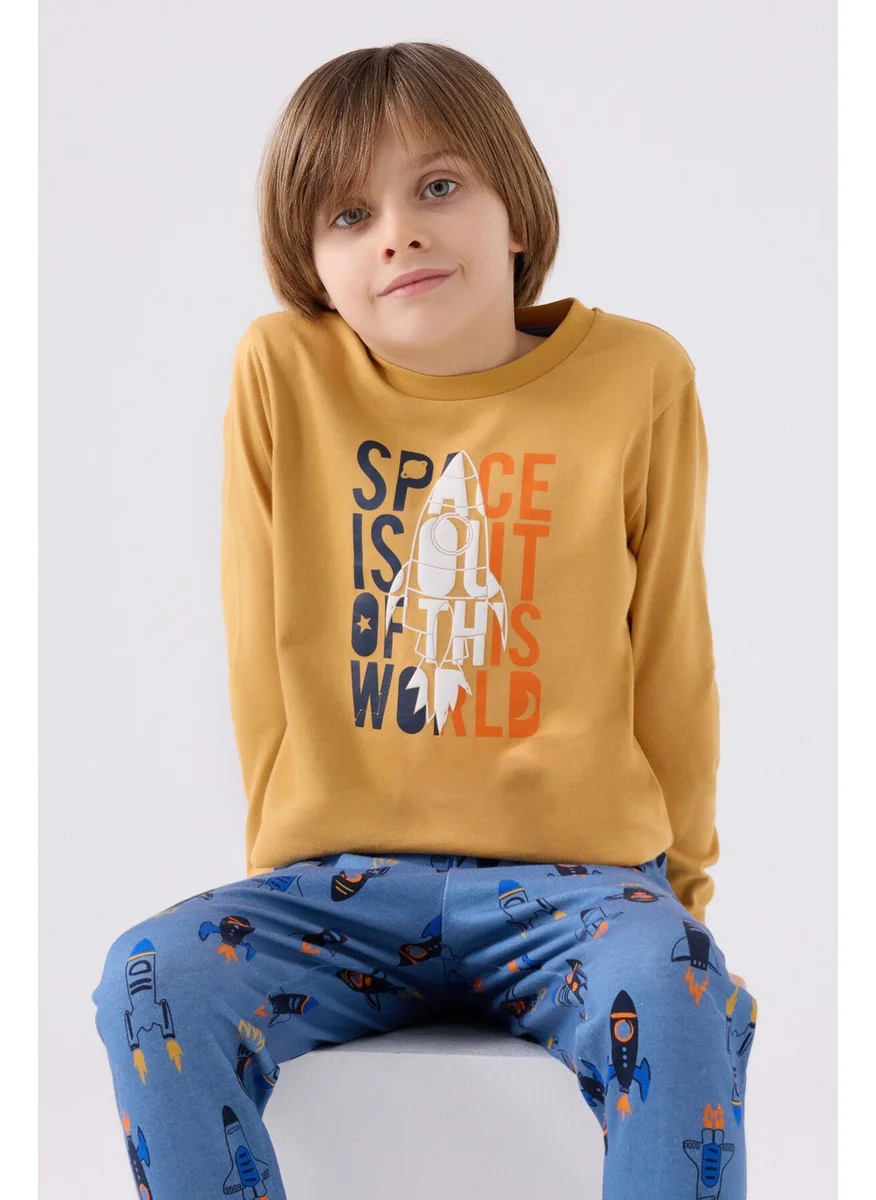 رولي بولي Boy Long Sleeve Pajama Set RP3442 Mustard