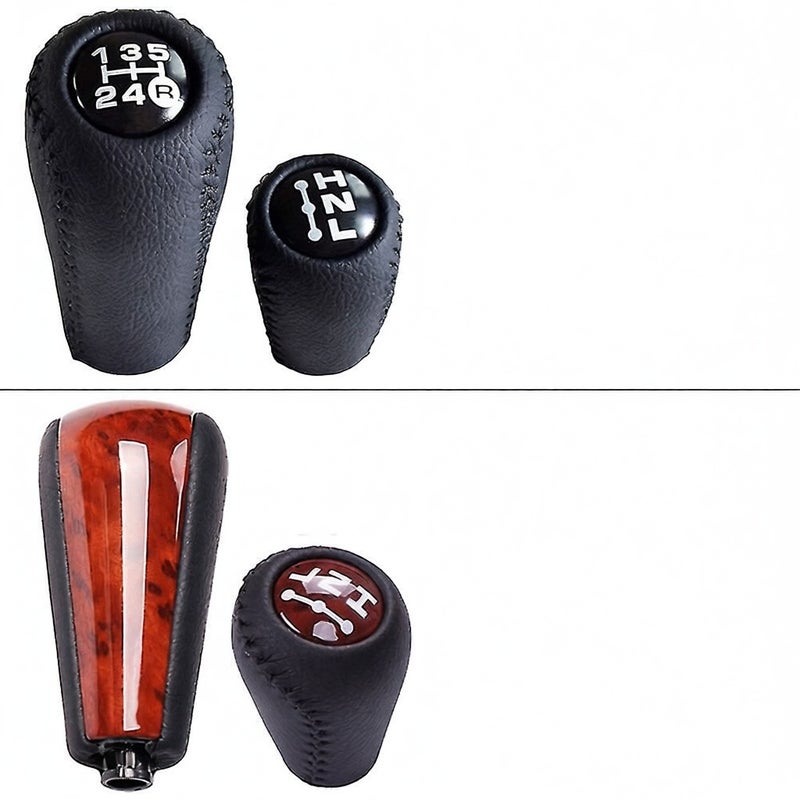Red Wooden Color Transmission Gear Shift Knob Compatible With Toyota Land Cruiser Prado 120 2003 - Image 4